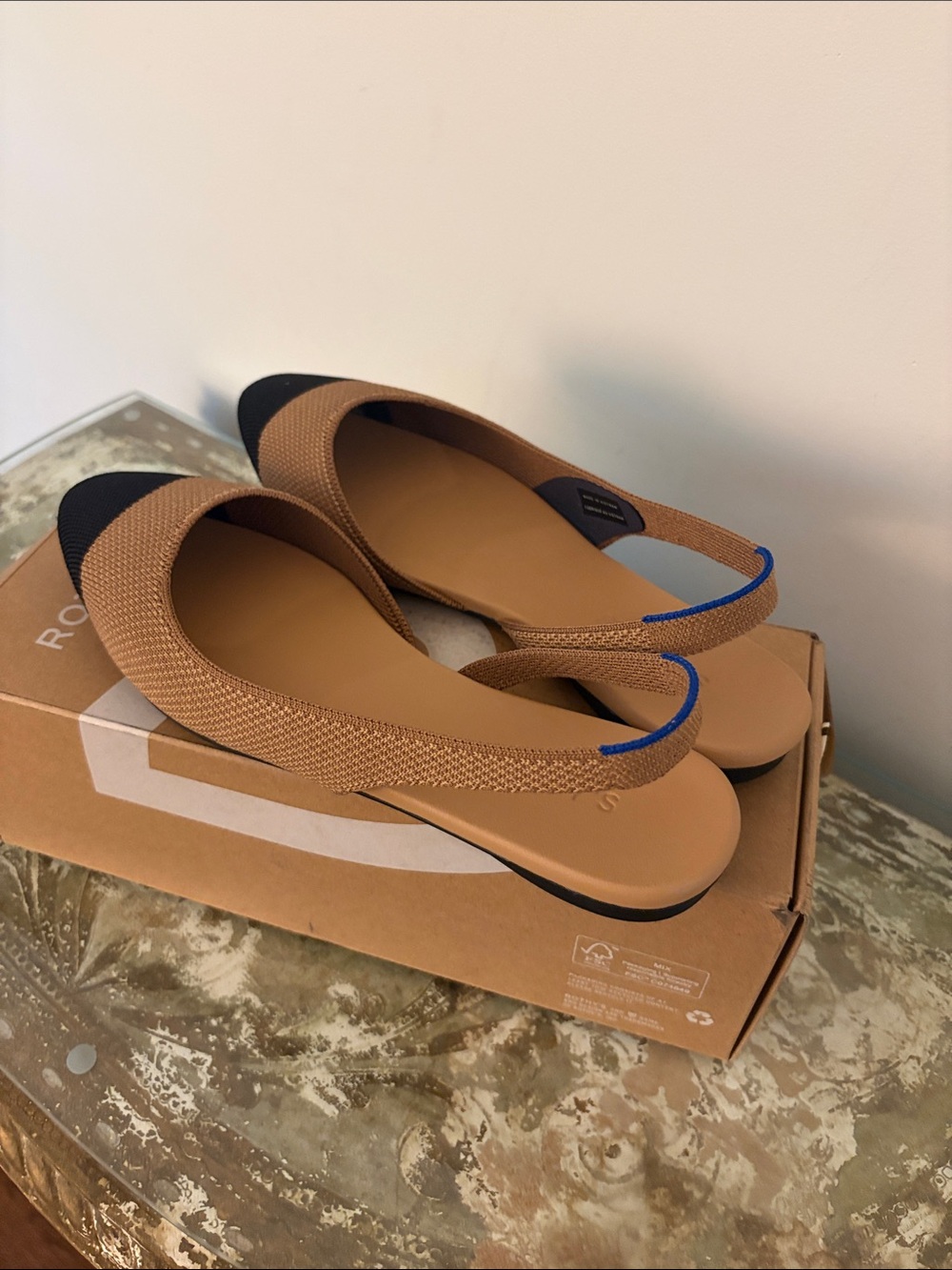 Rothy's The Almond Slingback - Tawny Captoe Size 9
